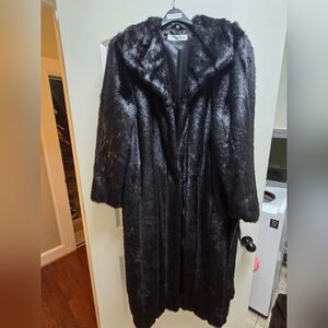 Pamela McCoy Black Faux Fur Jacket